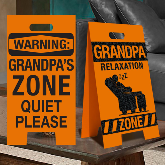 Grandpa Relaxation Zone Sign - Grandpa Gifts - Santa Shop Gifts