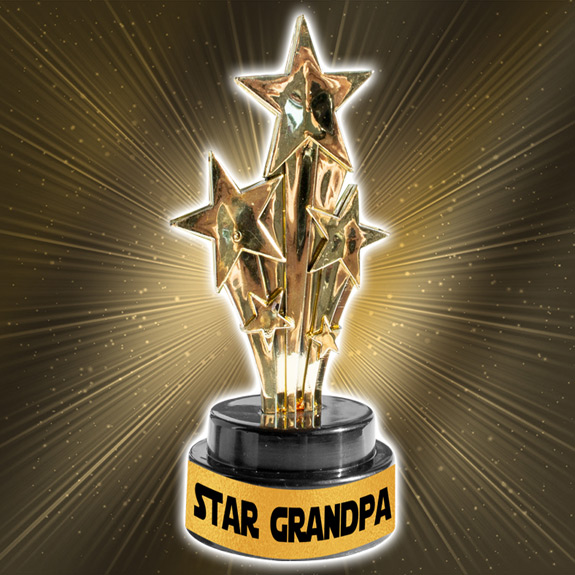 Star Grandpa Trophy - Grandpa Gifts - Santa Shop Gifts