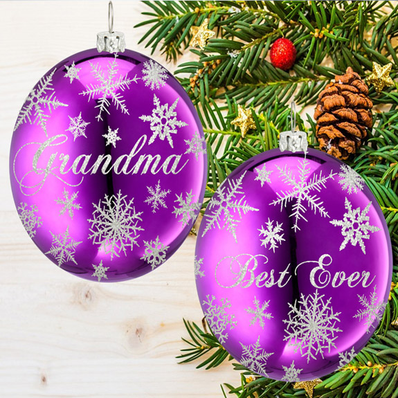 Grandma Snowflake Ornament - Grandma Gifts - Santa Shop Gifts