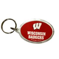 Wisconsin Badgers Key Chain - Acrylic - Sports Team Logo Gifts - Santa Shop Gifts