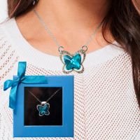 Butterfly Crystal Necklace in Box - Gifts For Women - Santa Shop Gifts