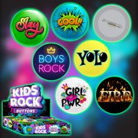 Kids Rock Button - /AB - Santa Shop Gifts