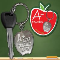 A+ Teacher Apple Key Chain