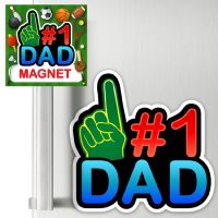 #1 Dad PVC 3D Magnet - Dad Gifts - Santa Shop Gifts