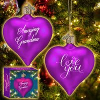 Grandma Heart Ornament - Grandma Gifts - Santa Shop Gifts