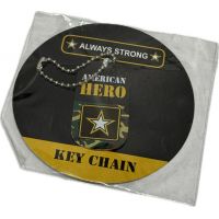Metal Dog Tag American Hero Keychain