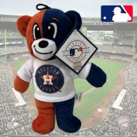 MLB 8.5'' Two-Color Plush Bear - Astros - Sports Team Logo Gifts - Santa Shop Gifts