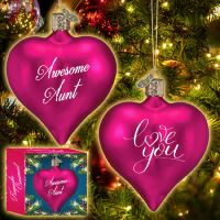 Aunt Heart Ornament - Aunt Gifts - Santa Shop Gifts