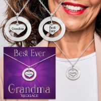 Grandma Circle Necklace - Grandma Gifts - Santa Shop Gifts