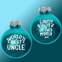 Uncle Glitter Ornament - Uncle Gifts - Santa Shop Gifts