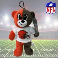 NFL 8.5'' Two-Color Plush Bear - Browns - Sports Team Logo Gifts - Santa Shop Gifts