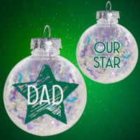 Dad Sparkle Ornament - /AB - Santa Shop Gifts