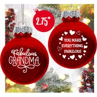 Grandma Glitter Ornament - Grandma Gifts - Santa Shop Gifts