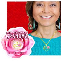 Grandma Rose Heart Necklace - Grandma Gifts - Santa Shop Gifts
