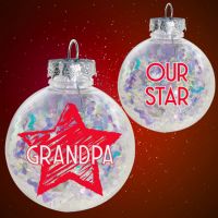 Grandpa Sparkle Ornament - /AB - Santa Shop Gifts