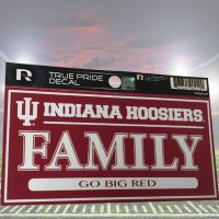 NCAA 3''x6'' Family Pride Decal - Hoosiers - Sports Team Logo Gifts - Santa Shop Gifts