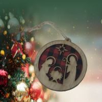 Wooden Nativity Ornament - Christian Gifts - Santa Shop Gifts