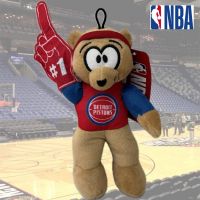 NBA 8.5'' Plush Bear - Pistons - Sports Team Logo Gifts - Santa Shop Gifts
