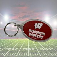 NCAA Acrylic Keychain - Badgers - Sports Team Logo Gifts - Santa Shop Gifts