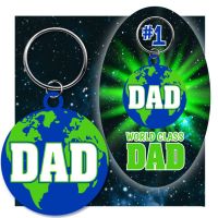 World Class Dad Key Chain - Dad Gifts - Santa Shop Gifts