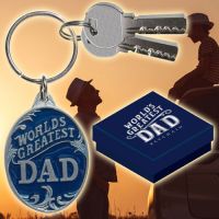 World's Greatest Dad Keychain - Dad Gifts - Santa Shop Gifts