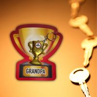 #1 Grandpa Trophy Keychain - Grandpa Gifts - Santa Shop Gifts