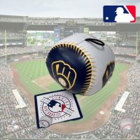 MLB 3'' Vinyl Baseball - Brewers - Sports Team Logo Gifts - Santa Shop Gifts