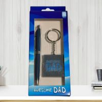 Awesome Dad Pen and Keychain Gift Set - Dad Gifts - Santa Shop Gifts