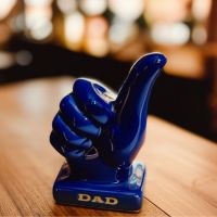 Dad Ceramic Thumbs Up Figurine - Dad Gifts - Santa Shop Gifts