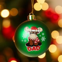 Dad Moose Christmas Ornament - Dad Gifts - Santa Shop Gifts