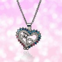 Mom Heart Pendant Necklace - Mom Gifts - Santa Shop Gifts