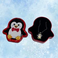 Penguin Pendant Necklace in Gift Tin - Jewelry Gifts - Santa Shop Gifts