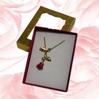 Red Rose Pendant Necklace - Jewelry Gifts - Santa Shop Gifts