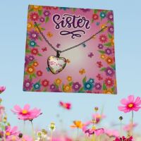 Sister Heart Pendant Necklace - Sister Gifts - Santa Shop Gifts