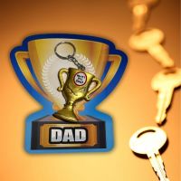 World's Best Dad Trophy Keychain - Dad Gifts - Santa Shop Gifts