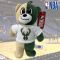 NBA 8.5'' Two-Color Plush Bear - Bucks - Sports Team Logo Gifts - Santa Shop Gifts