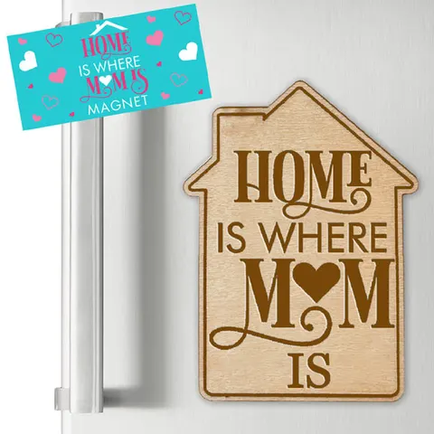 Mom Wood Magnet