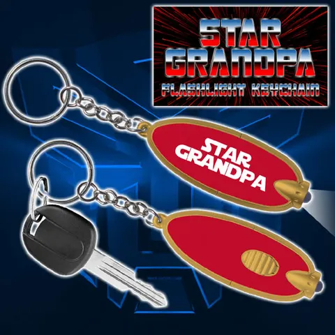 Grandpa Flashlight Keychain